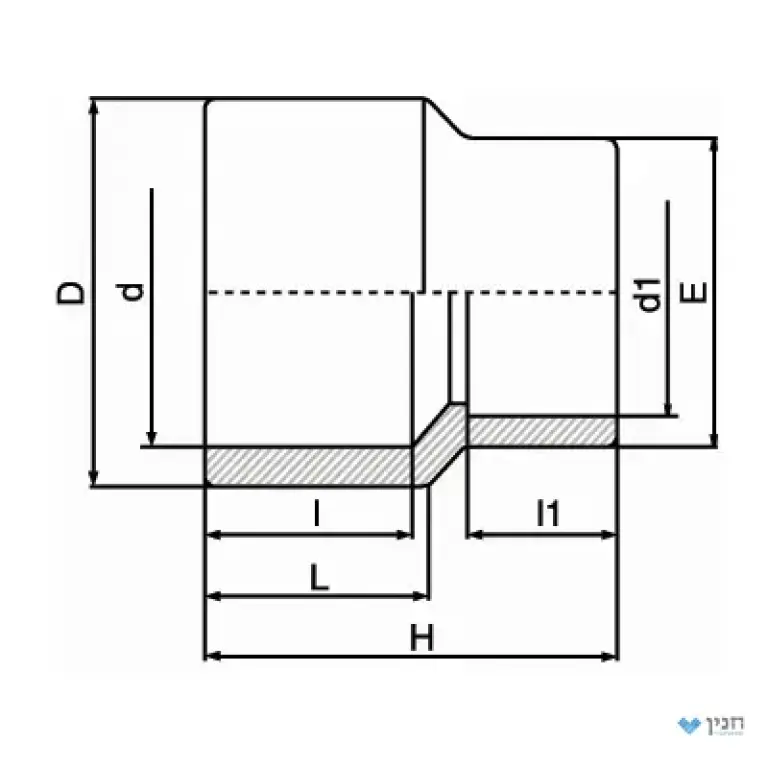 מופה מעבר - הדבקה 32 × 32 × 40