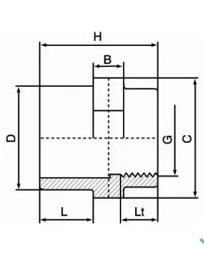 מצמד הברגה פנים - הדבקה "1.1/2 x (50) 63