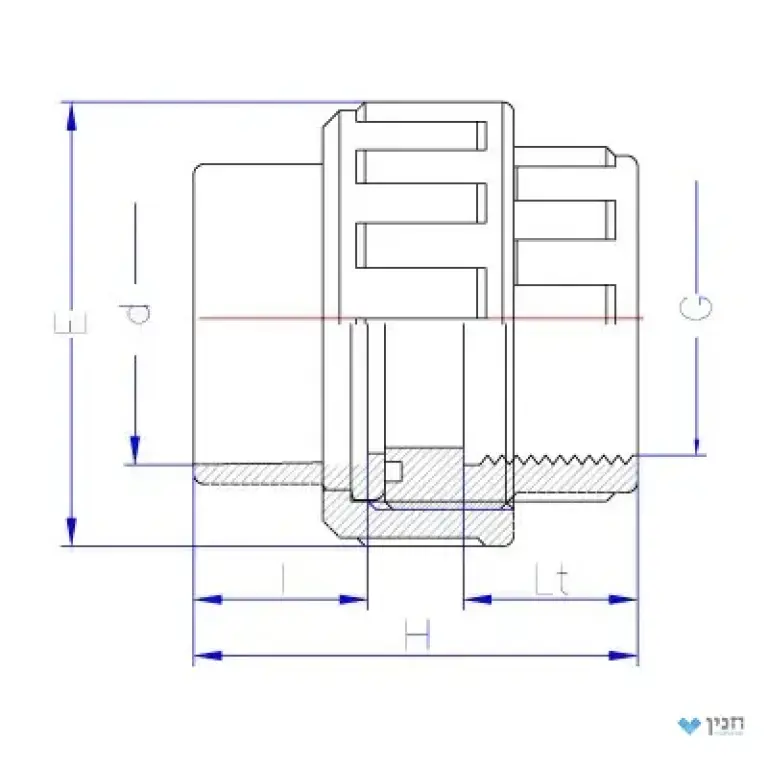 רקורד - הדבקה/ הברגה 20 × 1/2″