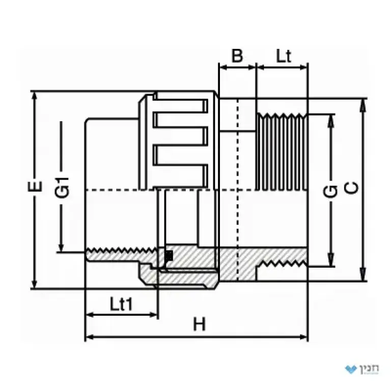 רקורד הברגה חוץ - הברגה פנים 1.1/4″ × 1.1/4″