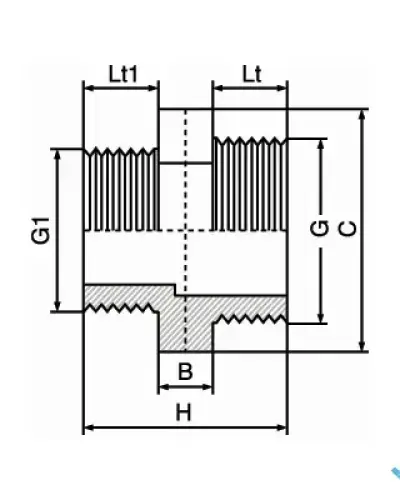 ניפל מעבר הברגה חיצונית 1.1/4″ × 3/4″