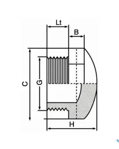 פקק - הברגה 3/8″