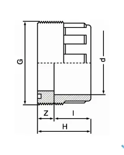 מעבר הברגה חוץ/פנים )בושינג( x 3″ × 4″