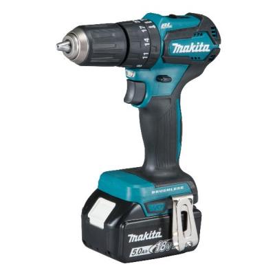 מברגה מקדחה רוטטת 18V נטענת 13 ממ BL עם 2 סוללות 4A ומטען MAKITA DHP483RME