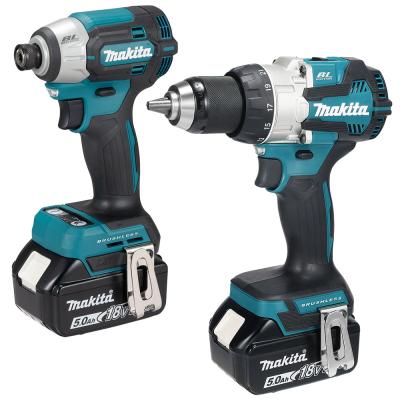 סט 2 כלי עבודה נטענים מקצועי 18V BL עם 2 סוללות 5Ah ומטען MAKITA DLX2128TX1