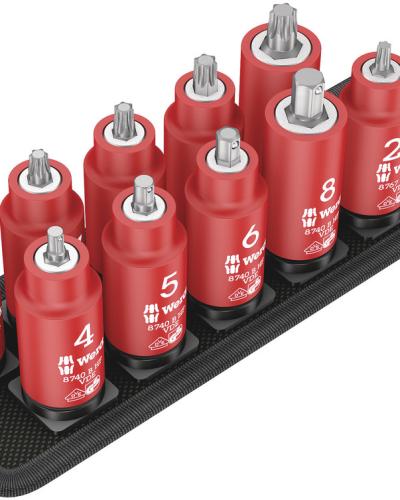 סט ביט בוקסות טורקסאלן 38 מבודדות במנשא חגורה BELT WERA