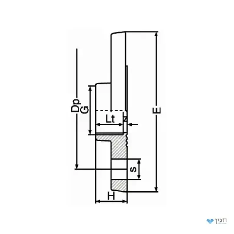 אוגן קבוע - הברגה 3″