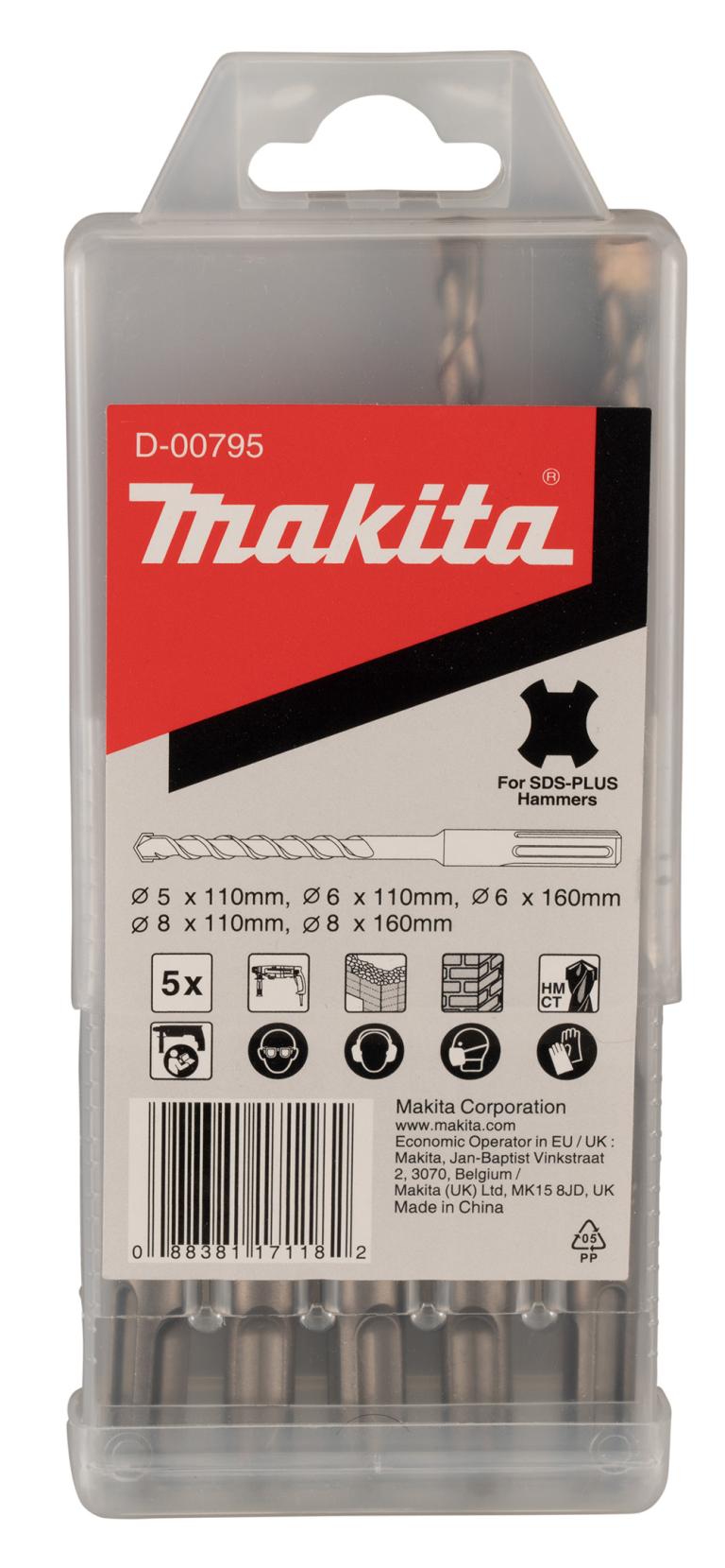 סט 5 מקדחי SDS MAKITA