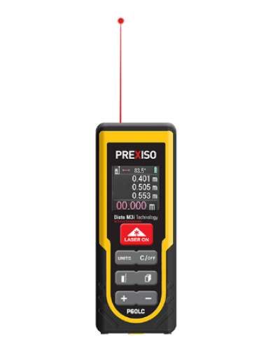 מד טווח לייזר צבעוני 60 מטר PREXISO P-60LC