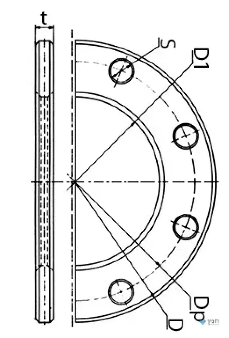 אוגן מתכת ("5) 125 × 160 / 125