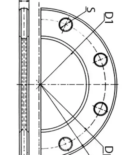 אוגן מתכת ("5) 125 × 160 / 125