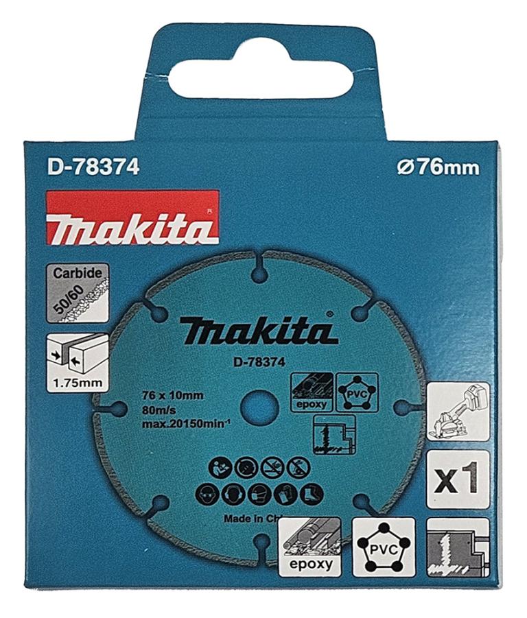 להב TC מגורען 76 ממ גבספיברגלספלסטיק MAKITA