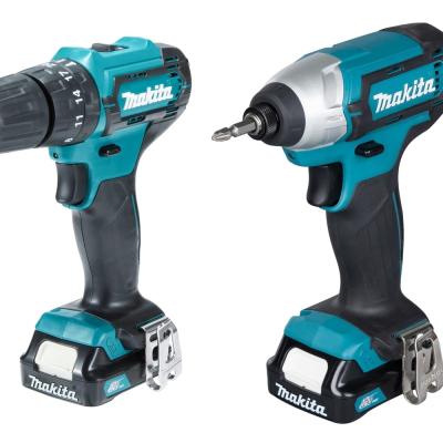 סט 2 כלים 12V נטען עם 2 סוללות 15A ומטען MAKITA CLX228SX2