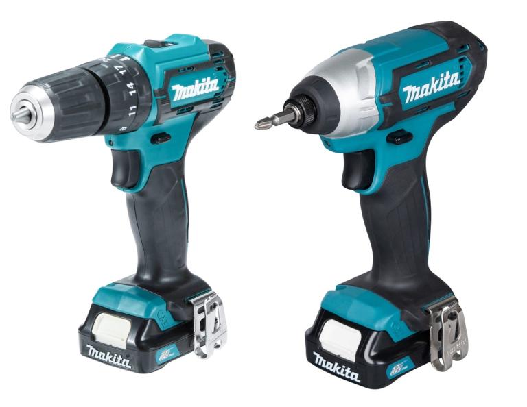 סט 2 כלים 12V נטען עם 2 סוללות 15A ומטען MAKITA CLX228SX2