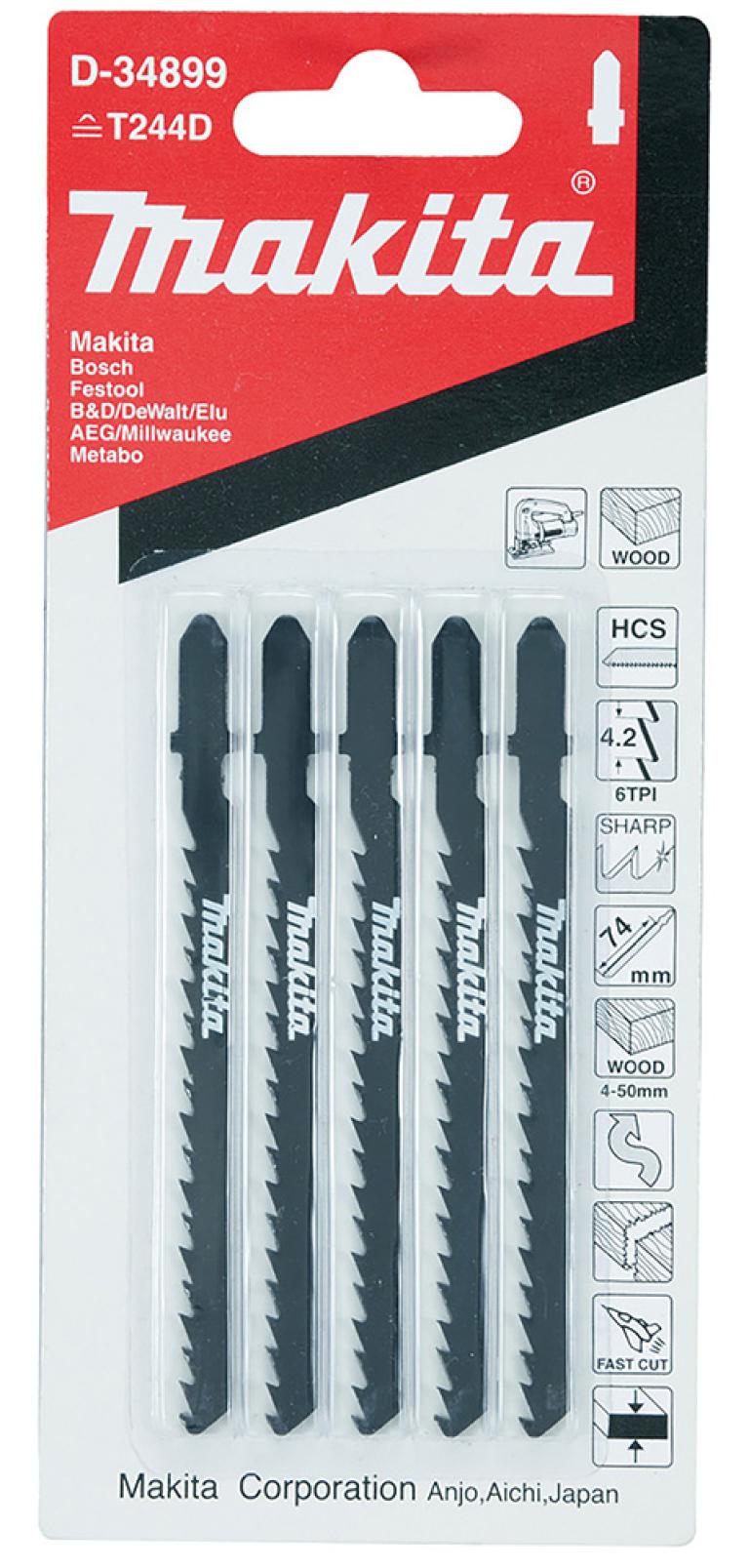 מארז 5 מסוריות למסור אנכי 100X6X6 עץ MAKITA