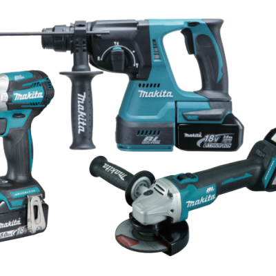 סט 3 כלים 18V נטען עם 3 סוללות 50A ומטען MAKITA DLX3070TX