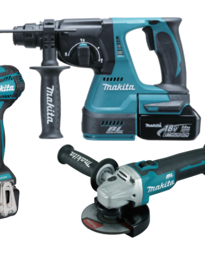 סט 3 כלים 18V נטען עם 3 סוללות 50A ומטען MAKITA DLX3070TX