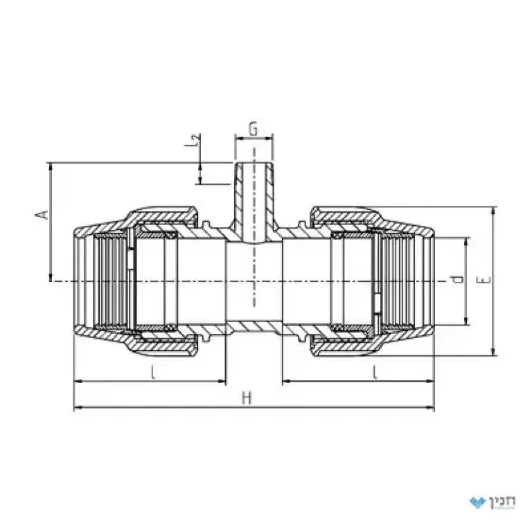 דו כיווני עם זקף 75 × "1 × 75