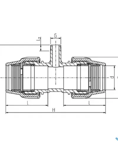 דו כיווני עם זקף 75 × "3/4 × 75