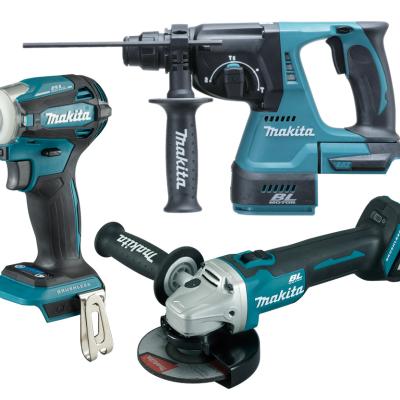 סט 3 כלים 18V נטען עם 3 סוללות 6A ומטען MAKITA DLX3188GX1