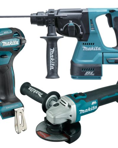 סט 3 כלים 18V נטען עם 3 סוללות 6A ומטען MAKITA DLX3188GX1