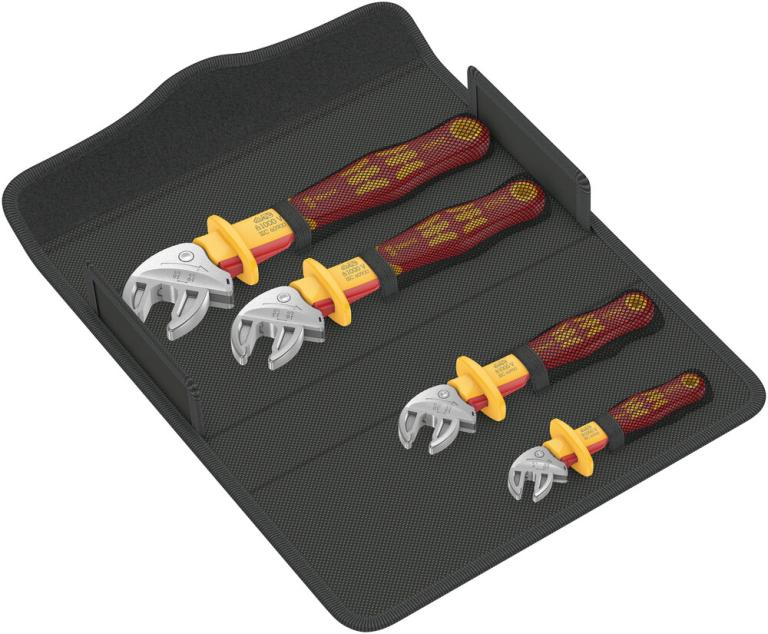 סט 4 מפתחות מתכוונן מבודד JOKER בפאוץ VDE 6004 WERA