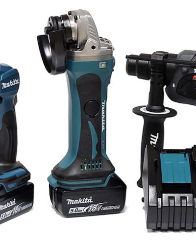 סט 4 כלים כלים 18V נטען עם 3 סוללות 5A ומטען MAKITA DLX4165TX1