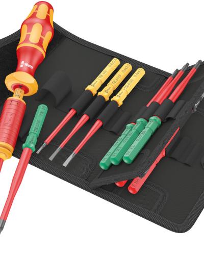 סט מברגים מבודדים מומנט 12-30Nm ראש מתחלף צר 15 יח VDE WERA