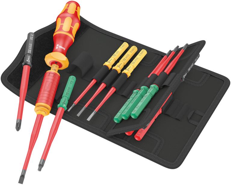 סט מברגים מבודדים מומנט 12-30Nm ראש מתחלף צר 15 יח VDE WERA