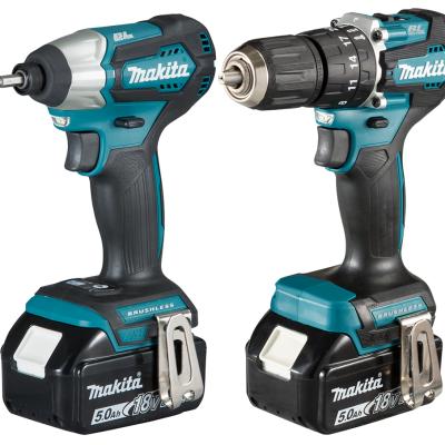 סט 2 כלים 18V נטען 2 סוללות 5A ומטען MAKITA DLX2221JX4