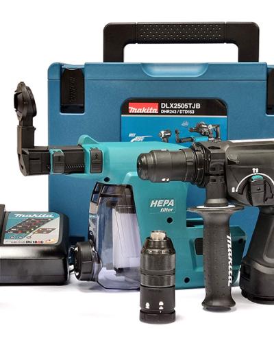 סט 3 כלים 18V נטען עם 2 סוללות 5A ומטען MAKITA DLX2505TJB