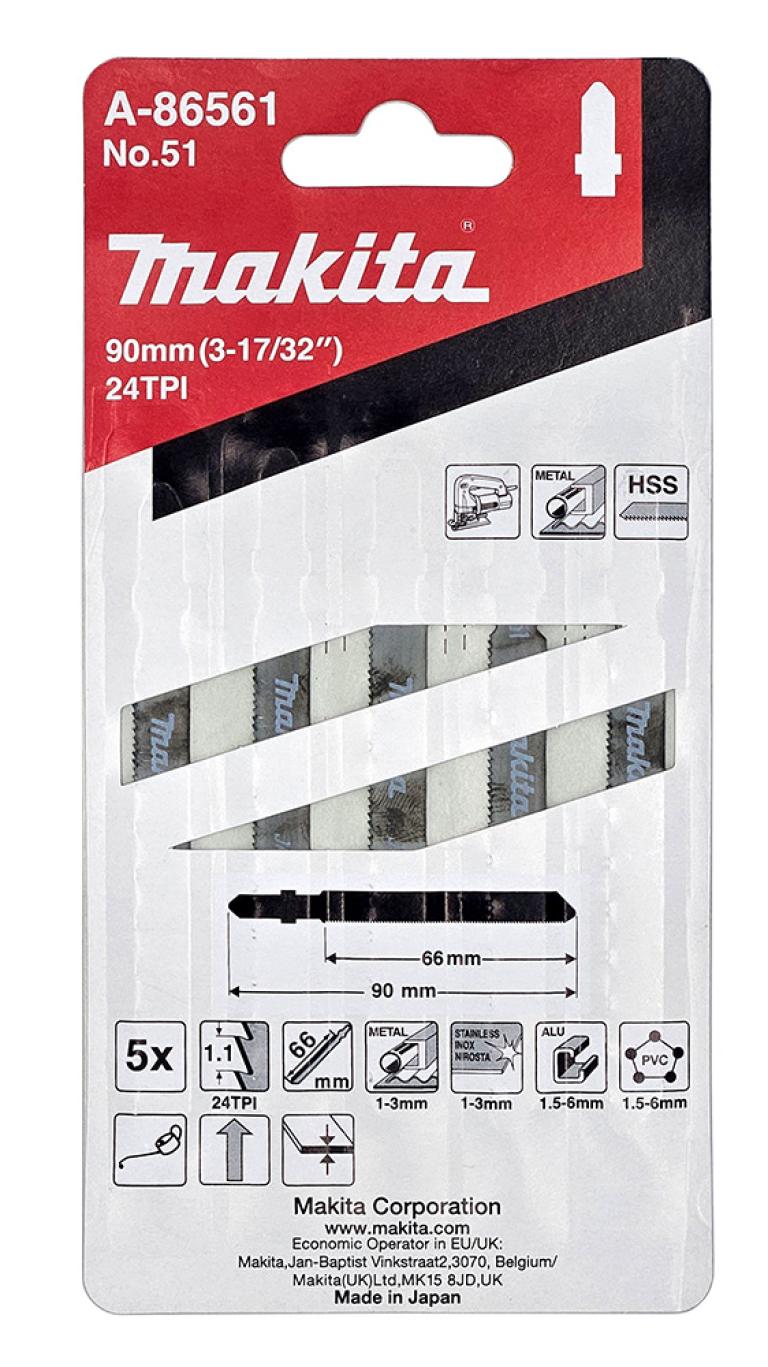 מארז 5 מסוריות למסור אנכי 90X8X24 מתכתפלסטיק MAKITA