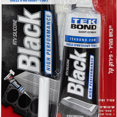 סיליקון RTV שחור 85 גרם לטמפרטורה גבוהה עד TEKBOND 275C