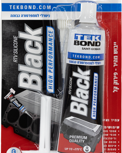 סיליקון RTV שחור 85 גרם לטמפרטורה גבוהה עד TEKBOND 275C