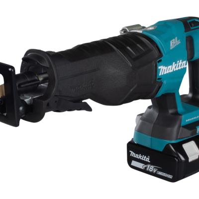 גוף מסור חרב נטען מתח 2X18V מנוע BL עם 2 סוללות 50 אמפר ומטען כפול MAKITA DJR360RTEX1