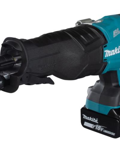 גוף מסור חרב נטען מתח 2X18V מנוע BL עם 2 סוללות 50 אמפר ומטען כפול MAKITA DJR360RTEX1