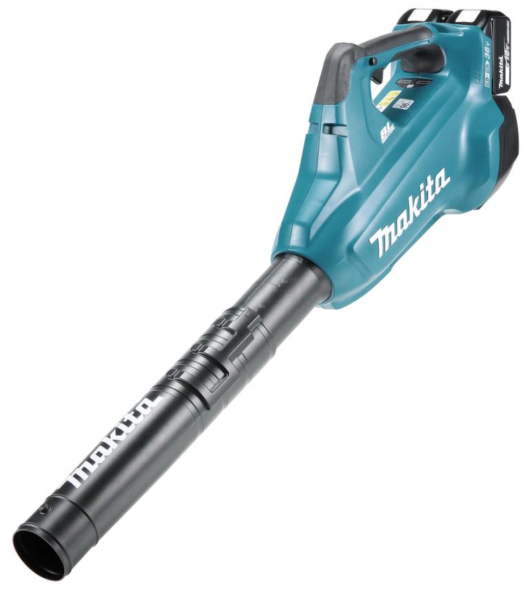 מפוח עלים 2X18V נטען 134 מקדקה BL עם 2 סוללות 5A ומטען MAKITA DUB362RTE