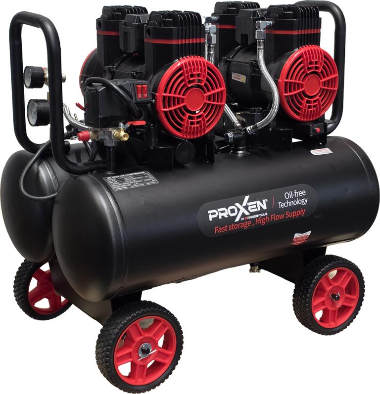מדחס אוויר ללא שמן 2900W מיכל כפול 48 ליטר 2X24 PROXEN