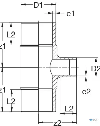 הסתעפות מעבר 90° BW / ספיגוט SDR11