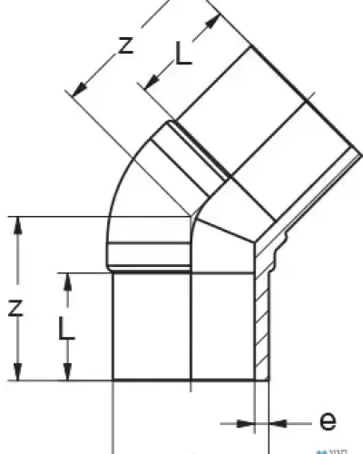 זווית 45° BW / ספיגוט SDR11