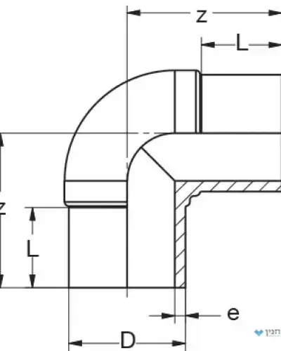 זווית 90° BW / ספיגוט SDR13