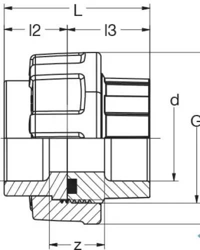 רקורד PP-RCT עם אטם EPDM, 20°C / PN14