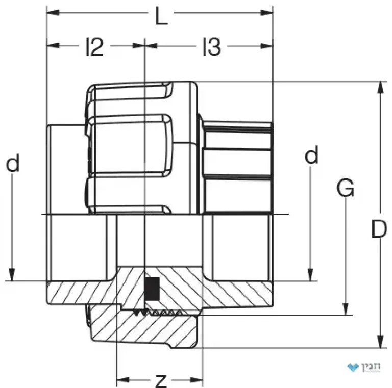 רקורד PP-RCT עם אטם EPDM, 20°C / PN14