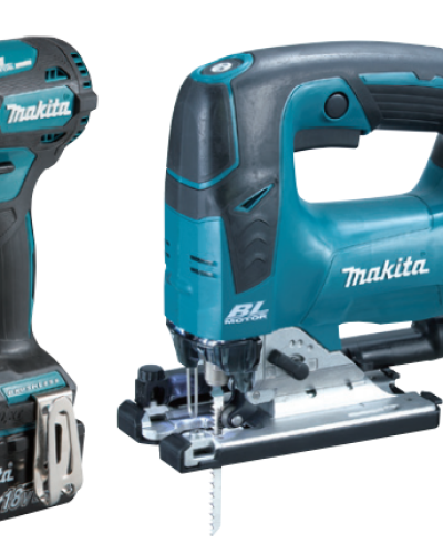 סט 2 כלים 18V נטען עם 2 סוללות 5A ומטען MAKITA DLX2446Q
