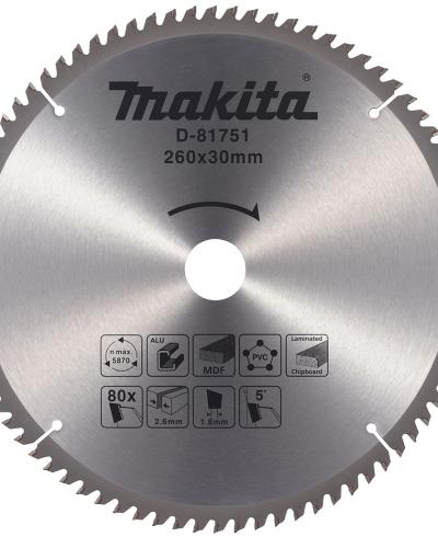 להב וידיה 260 ממ 80 שיניים רב שימושי MAKITA
