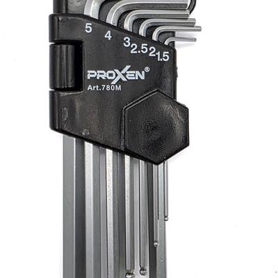 סט אלן ממ כדורי 9 חלקים PROXEN פלדת S2