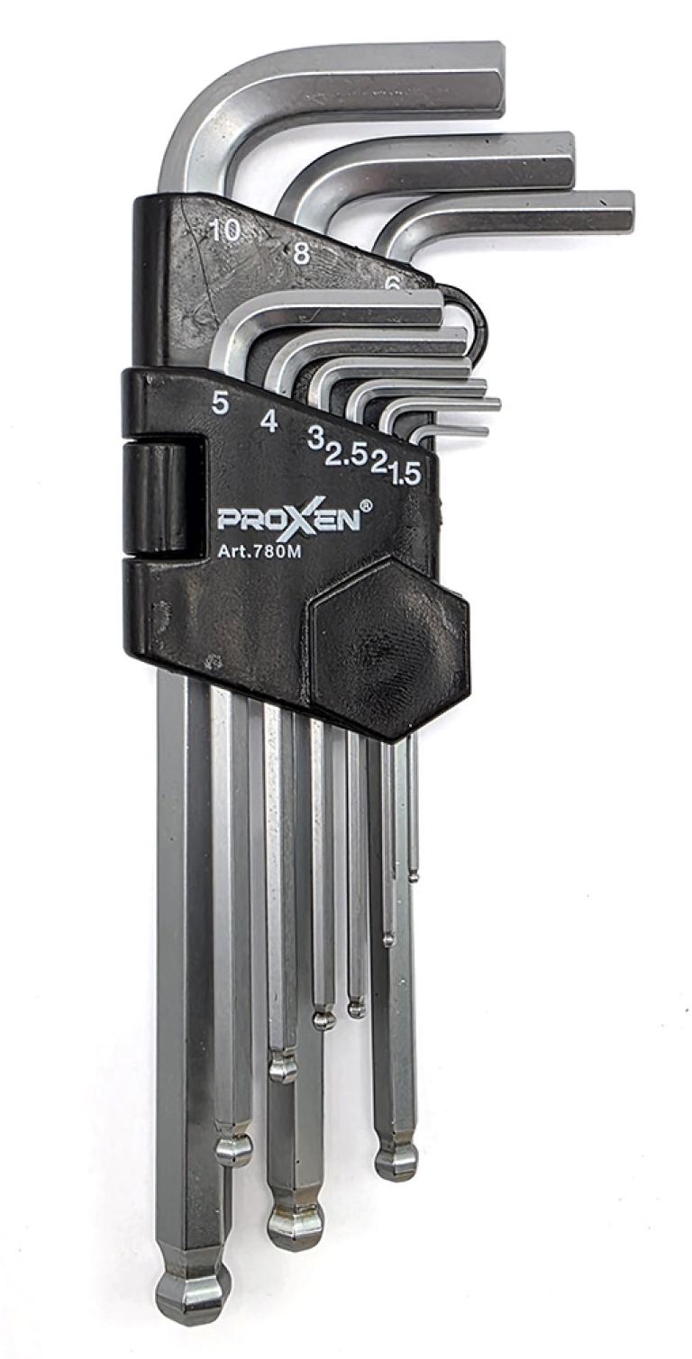 סט אלן ממ כדורי 9 חלקים PROXEN פלדת S2