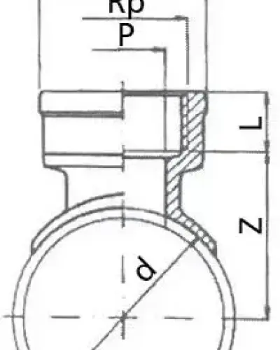 רוכב הדבקה על צינור - יציאה הברגה פנימית "3/4 × 50
